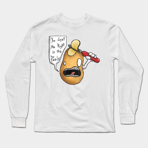 Potato Peel Long Sleeve T-Shirt by TheDoodleDream